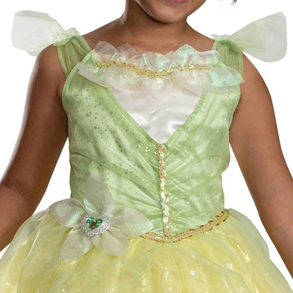 Girls Disney Princess & The Frog TIANA Deluxe Costume Small 4/6 x Dress Up NWT - Picture 5 of 8